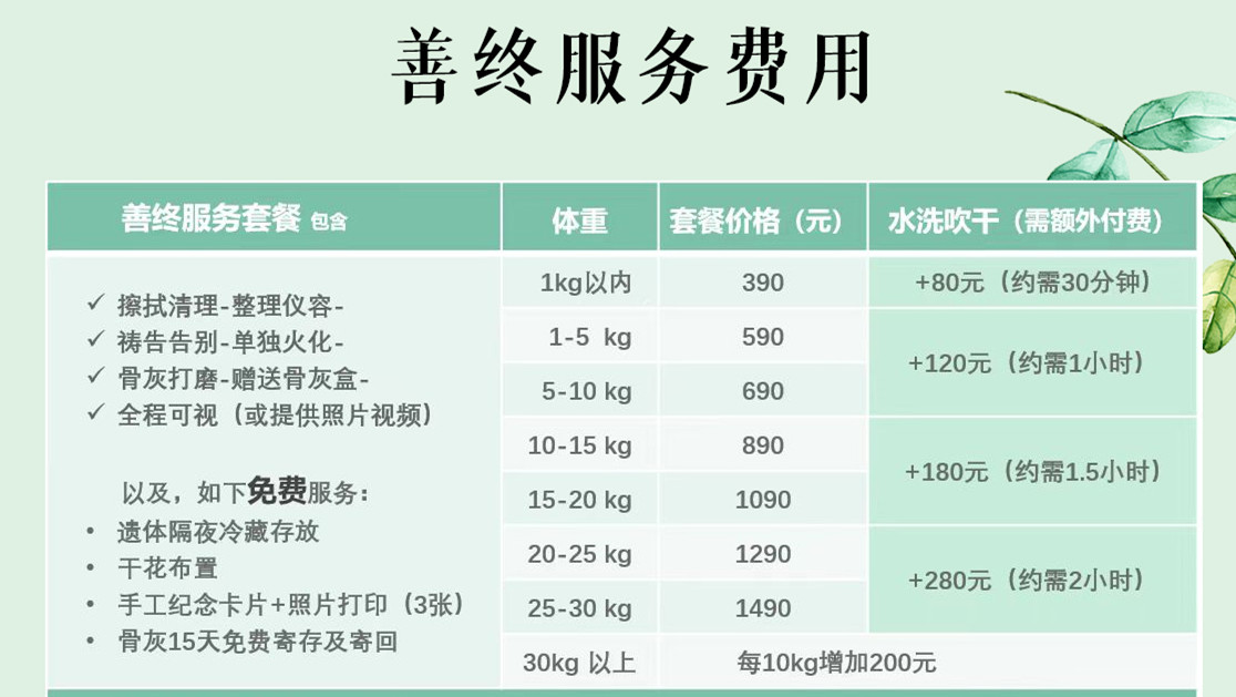 宠物火化殡葬怎样收费定价？